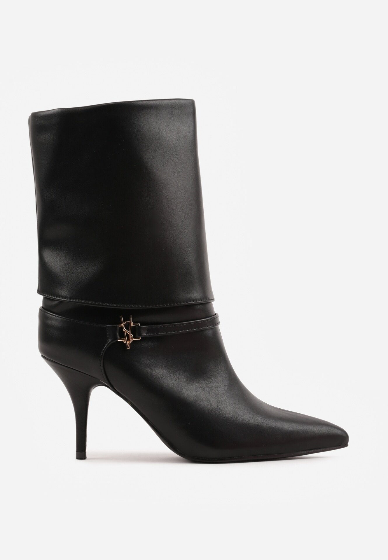 sergio todzi Botine elegante pe toc stiletto cu detaliu metalic Moelle Negre