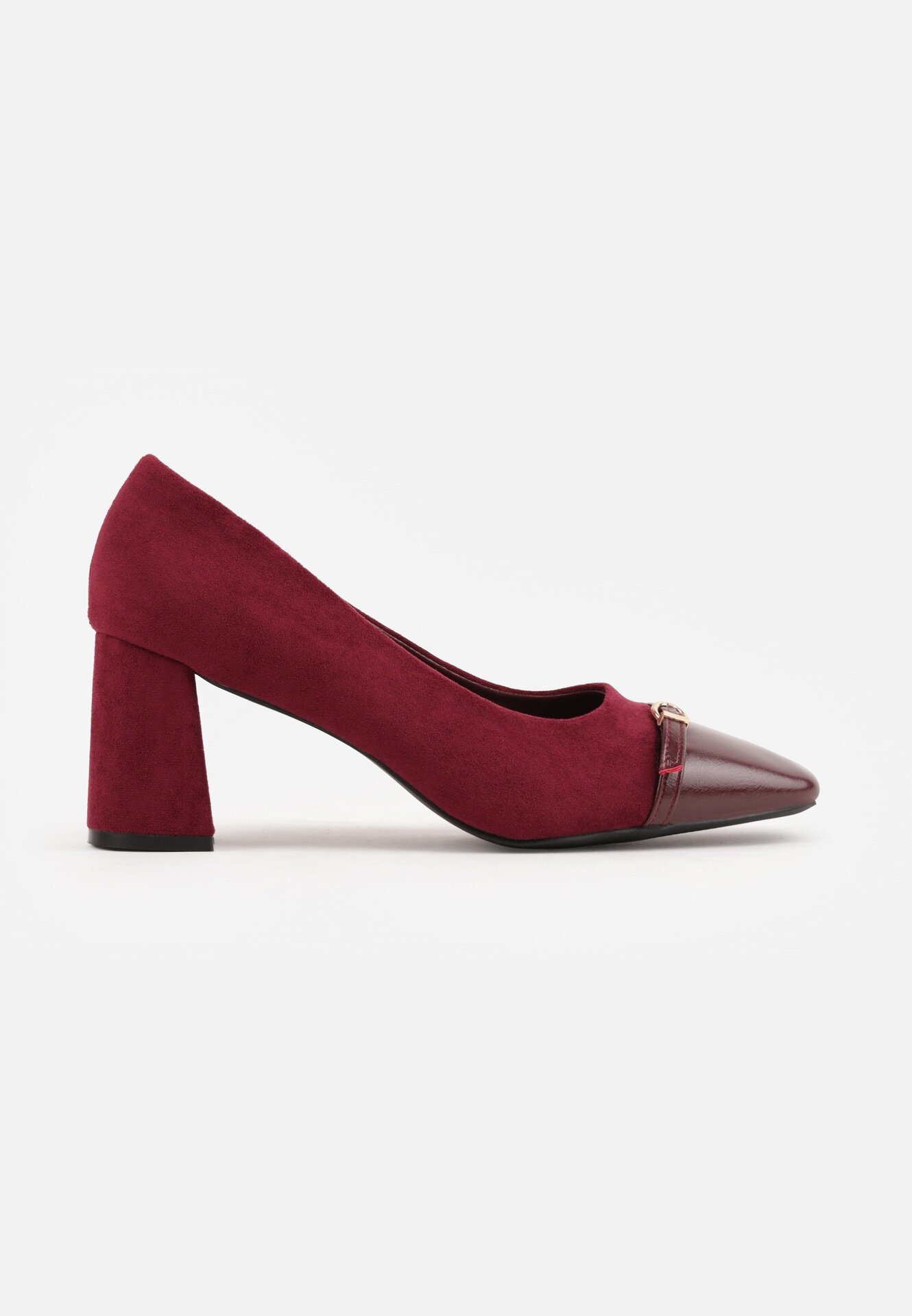 sergio todzi Pantofi retro cu toc gros și vârf pătrat cu luciu lăcuit Rossell Bordo