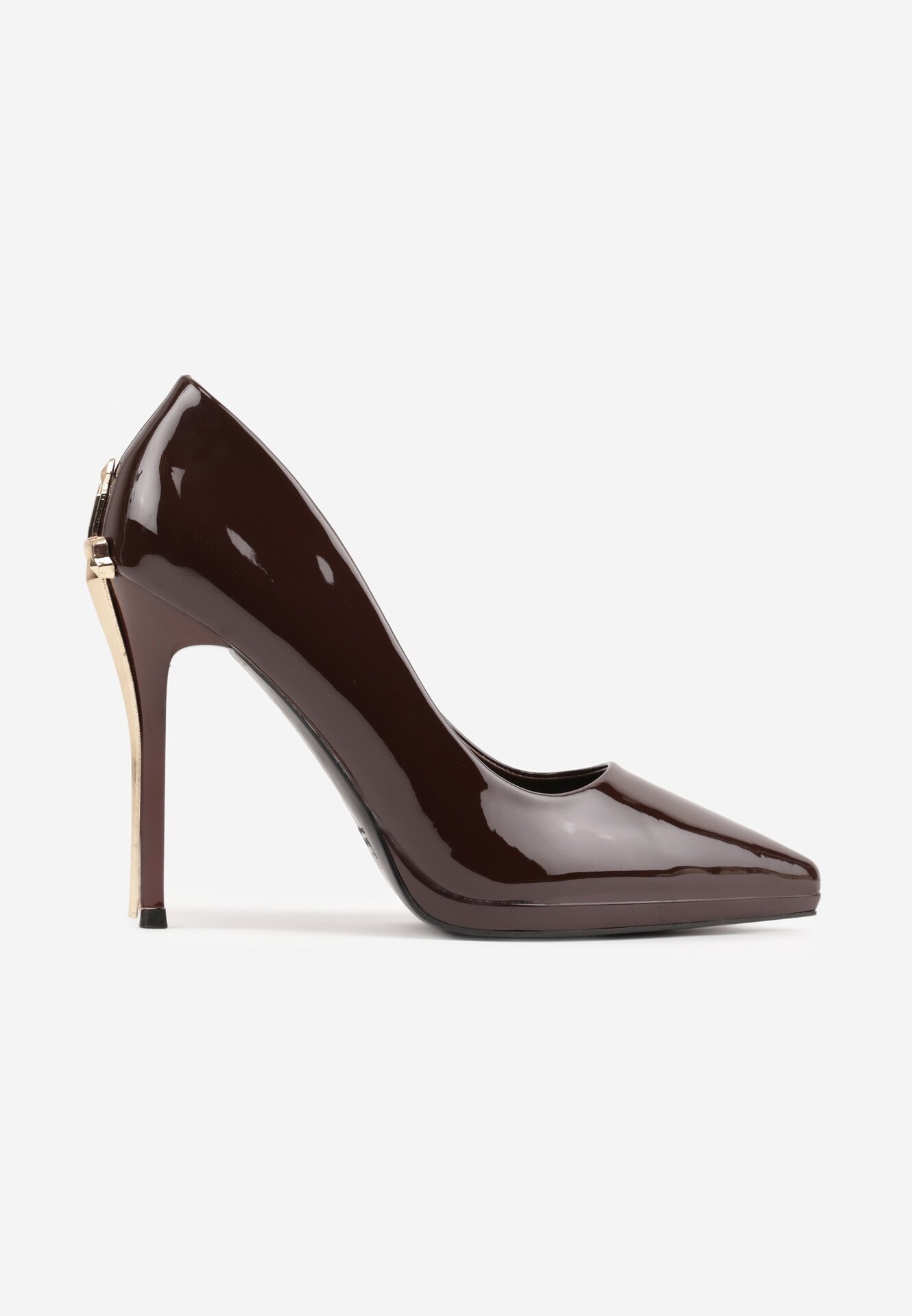 sergio todzi Pantofi stiletto lăcuiți cu ornament metalic de-a lungul tocului Nezdo Maro