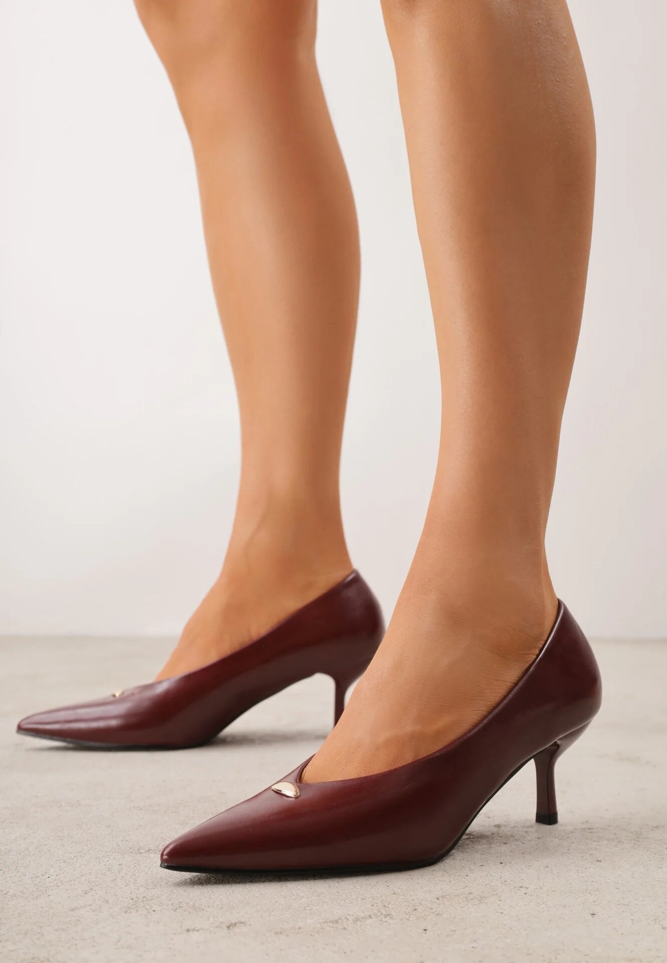 sergio todzi Pantofi stiletto pe toc kitten cu aplicație decorativă pe vârf Angarne Bordo
