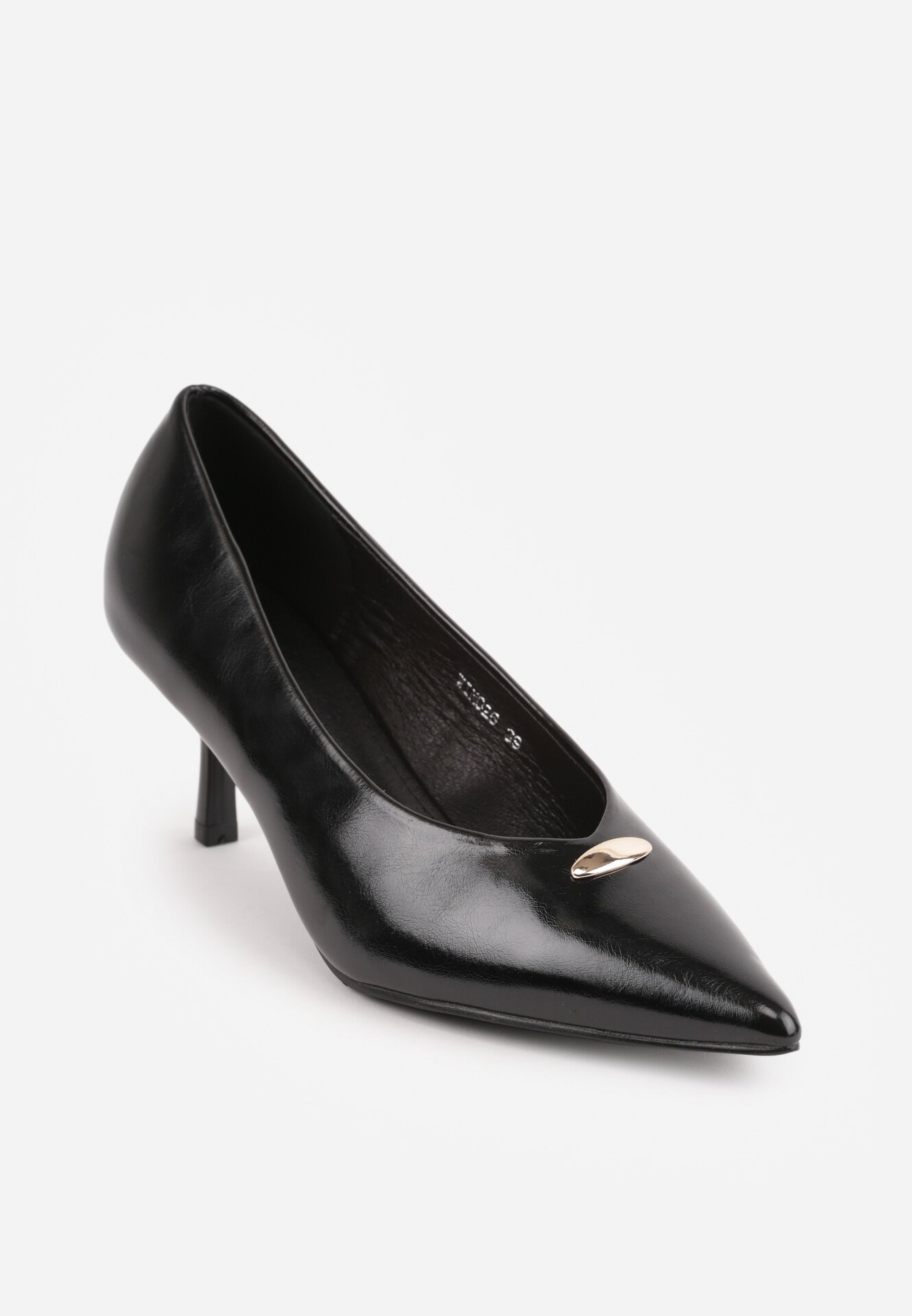 sergio todzi Pantofi stiletto pe toc kitten cu aplicație decorativă pe vârf Angarne Negri