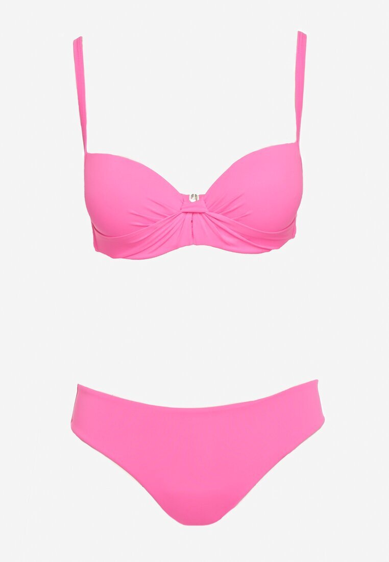  Set Bikini Două Piese Fucsia Sutien cu Cupe Întărite Chiloți Tip Slip Wistella