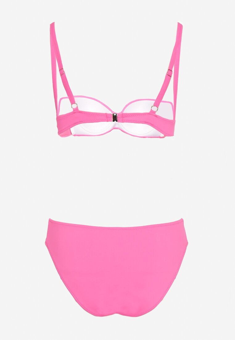  Set Bikini Două Piese Fucsia Sutien cu Cupe Întărite Chiloți Tip Slip Wistella