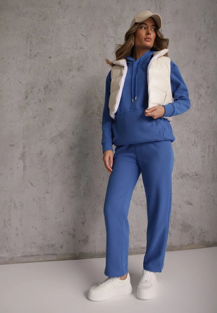  Set de trening albastru cu două piese cu hanorac și pantaloni Orifira