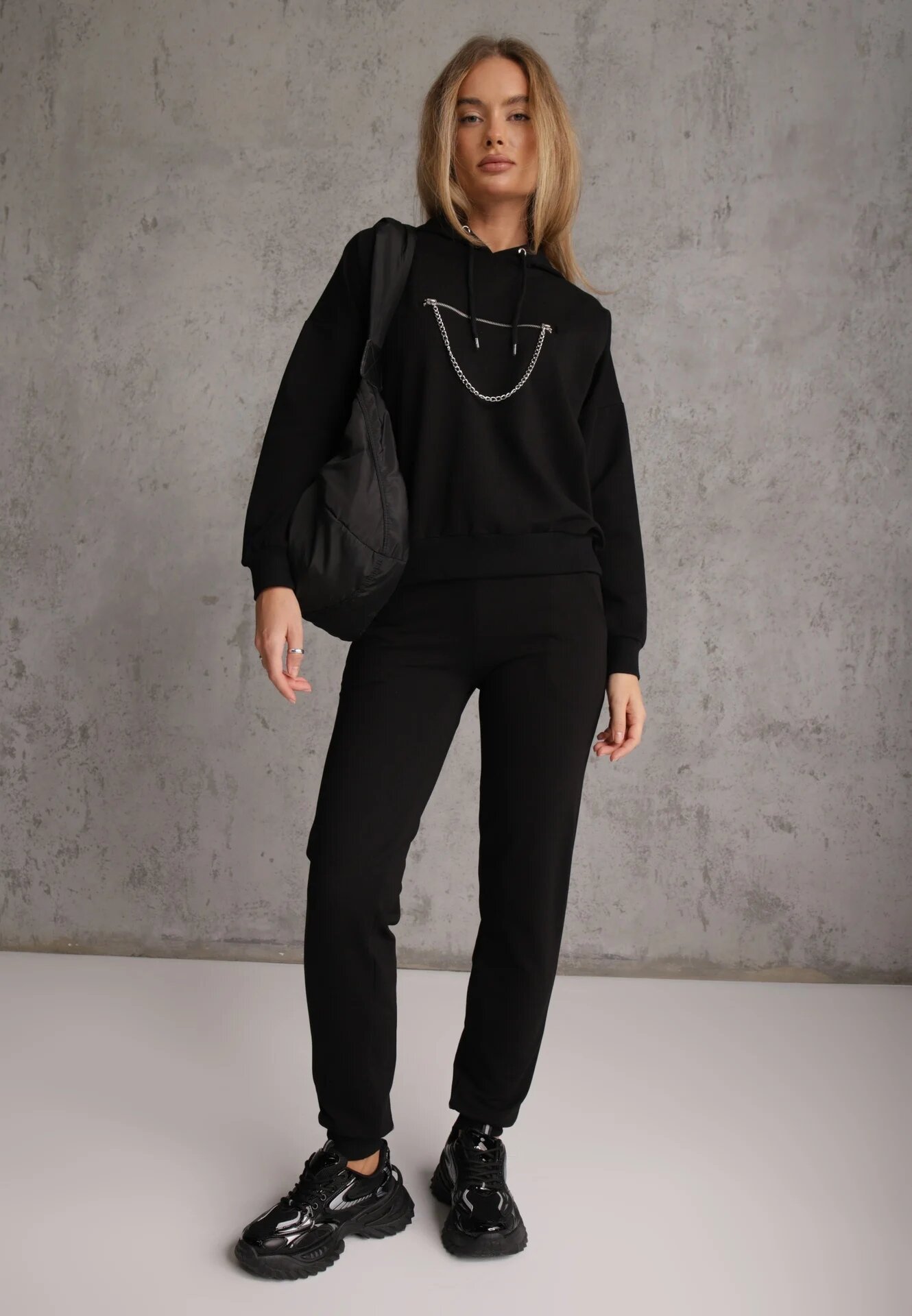  Set de Trening Negru din Bumbac Epique