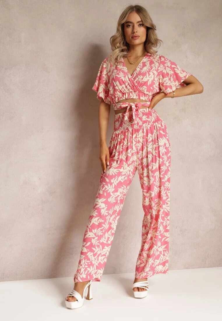  Set Fucsia din 2 piese cu Top și Pantaloni Khelu