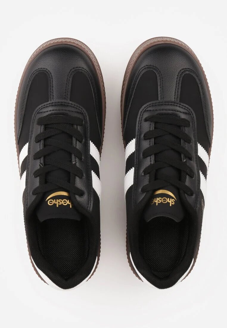 shosho Adidași alb-negru sportivi cu benzi decorative și cusături Wenilan