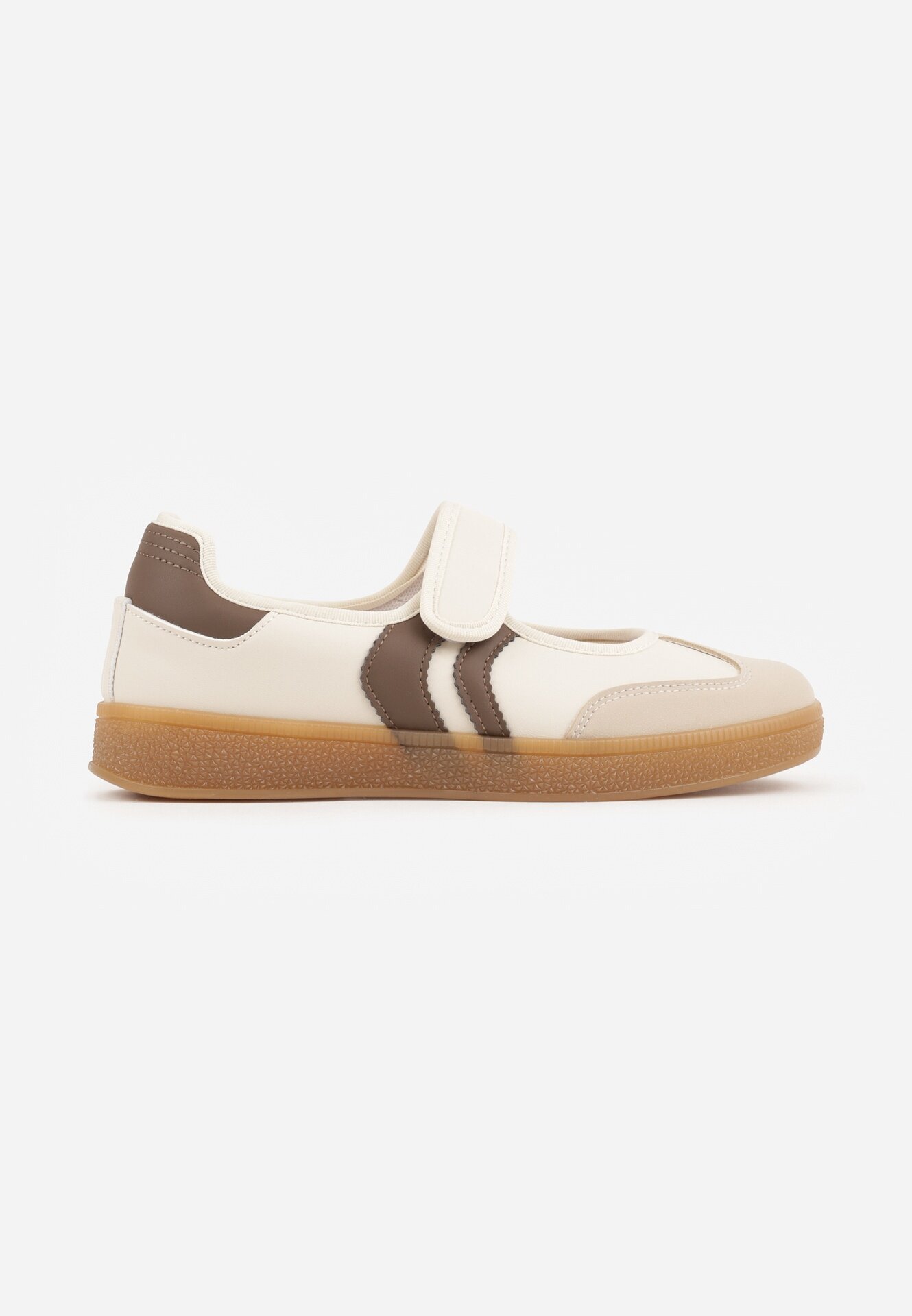  Sneakerini cu scai și bandă Gelinea Bej