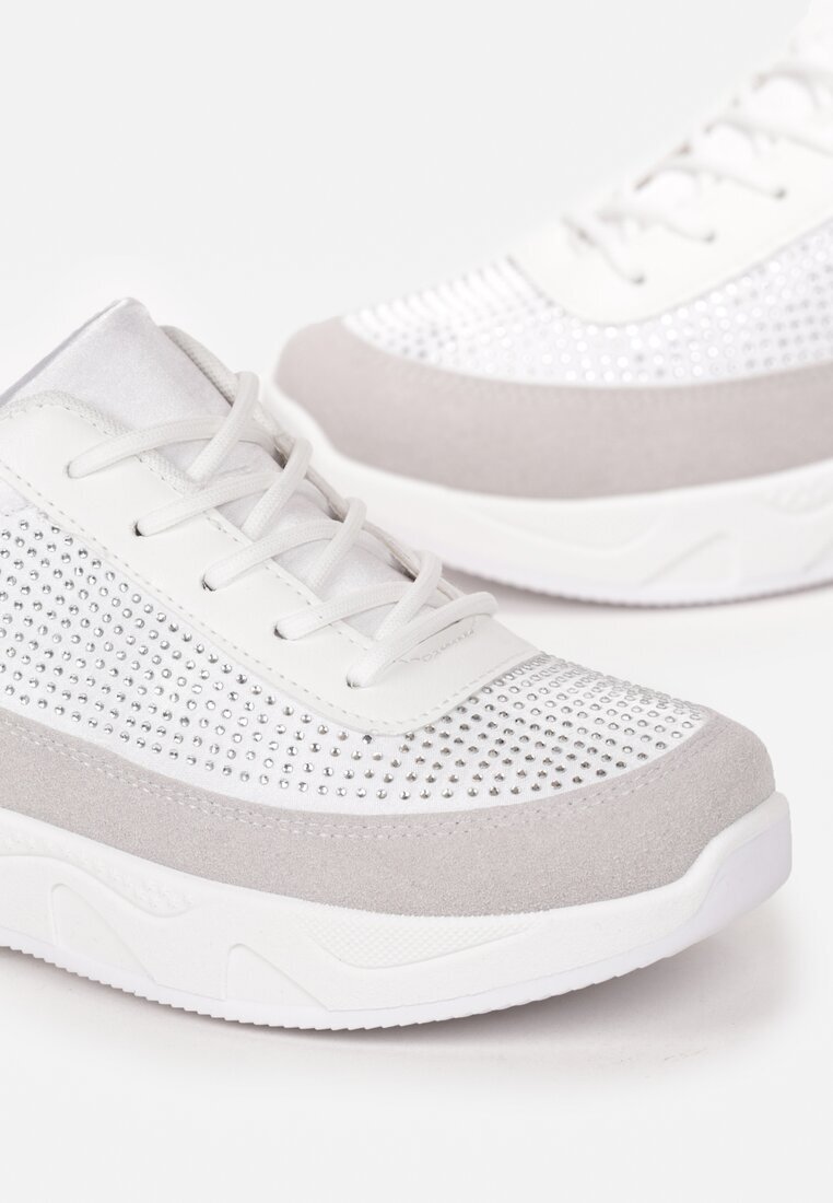  Sneakers Argintii cu Circonii Fine Hinekle
