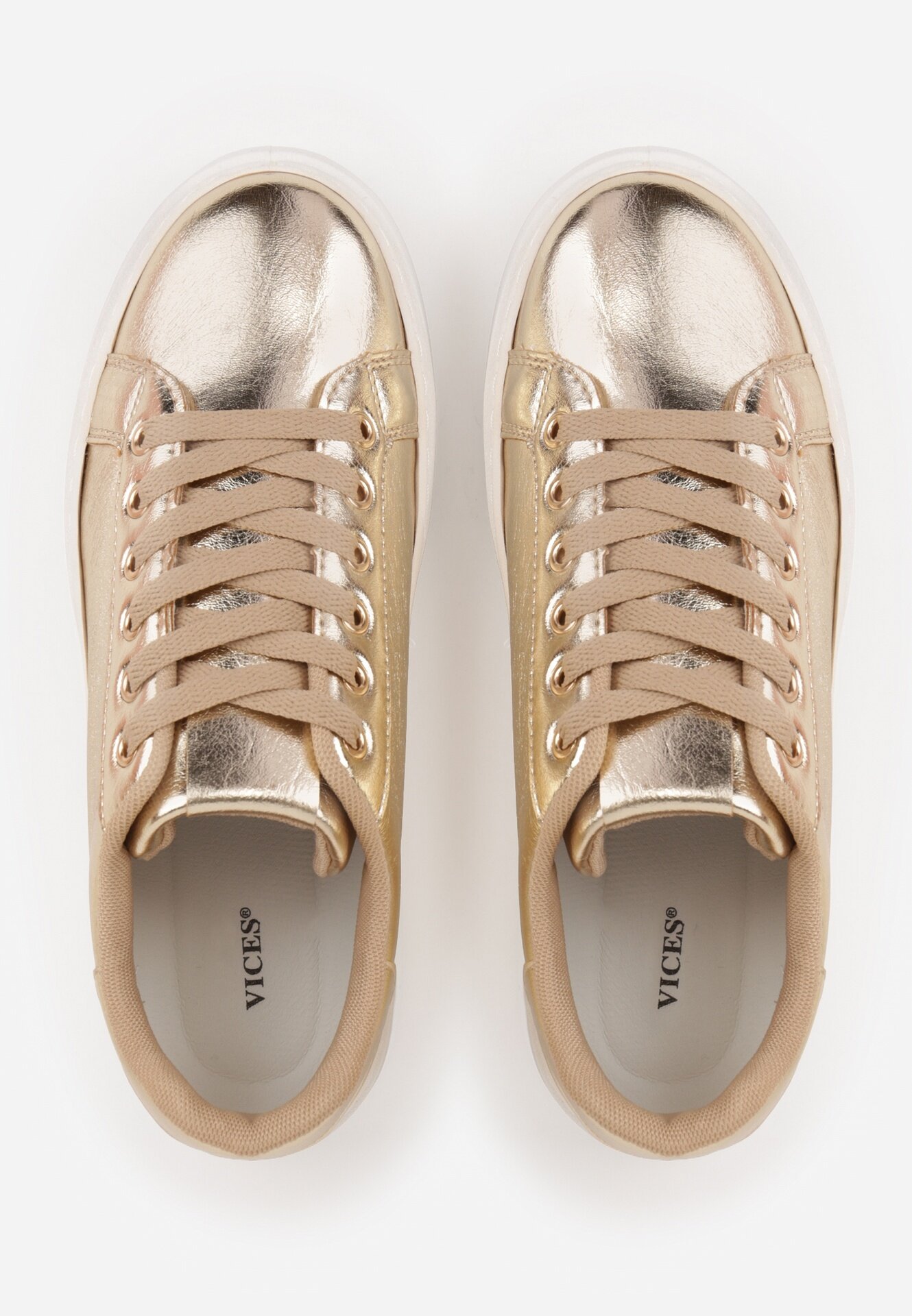  Sneakers Aurii cu talpă groasă Cernanda