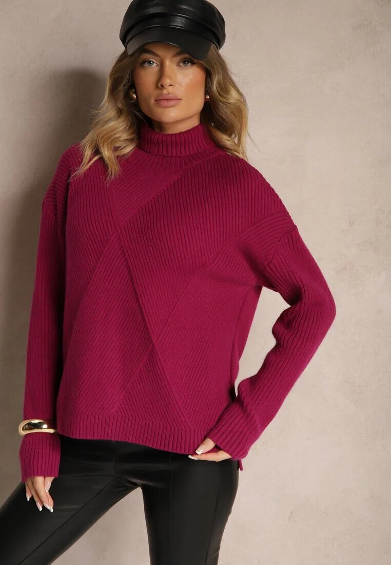sophyline Guler casual violet cu vâscoză cu o croială mai scurtă la spate Nialireth