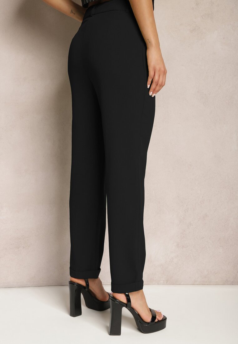 sophyline Pantaloni Negri Clasici High Waist Cu fermoar Xalona