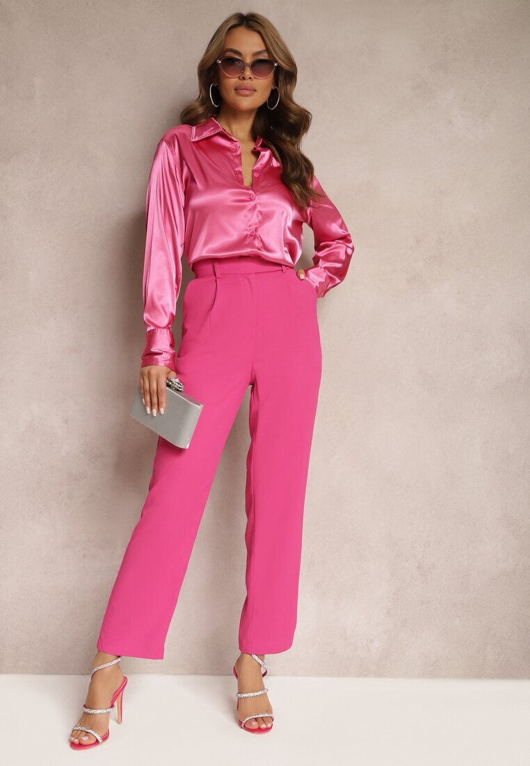 sophyline paris Pantaloni Fucsia cu Model Clasic cu Buzunare Dracaisa