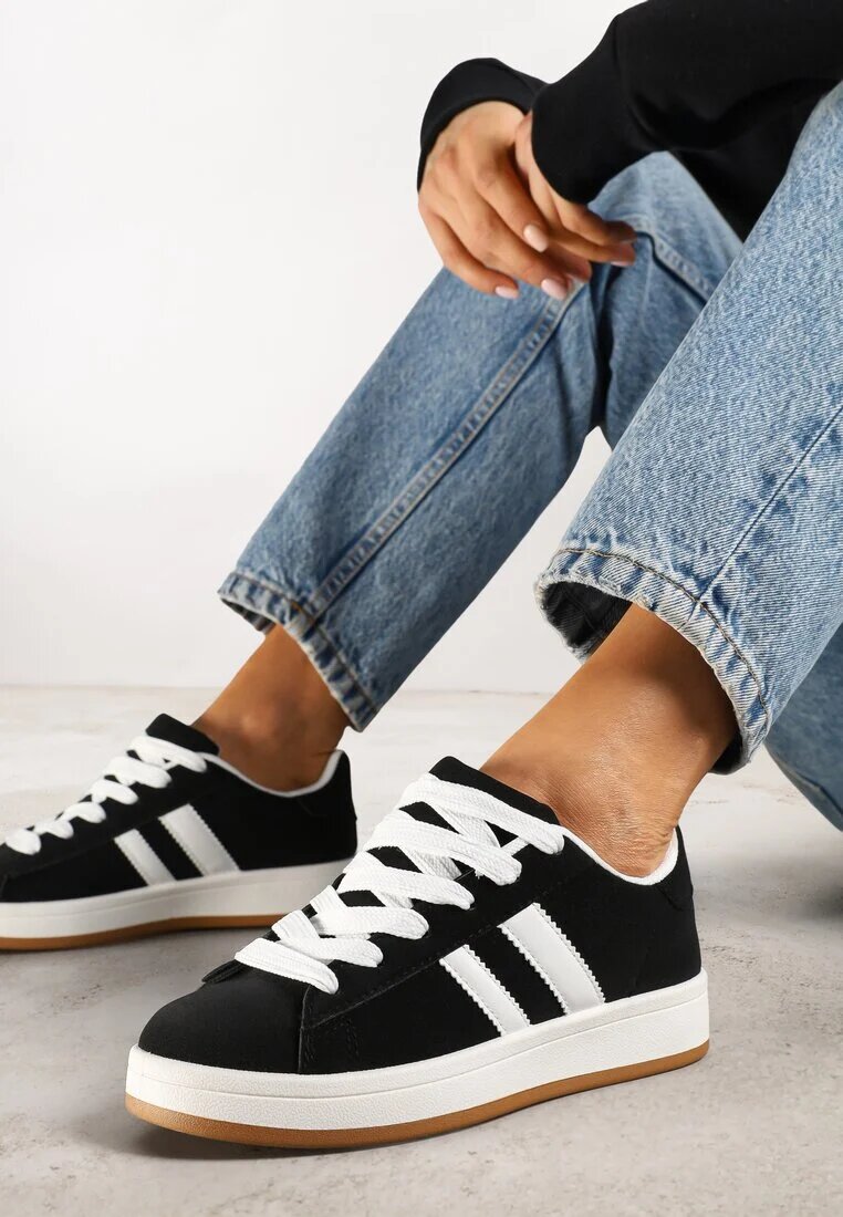 sport Adidași Negri Decorați Cu motiv de dungi Flortewi