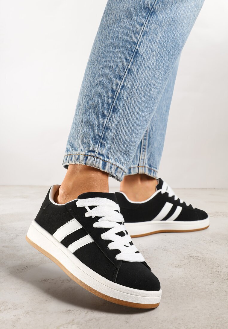 sport Adidași Negri Decorați Cu motiv de dungi Flortewi