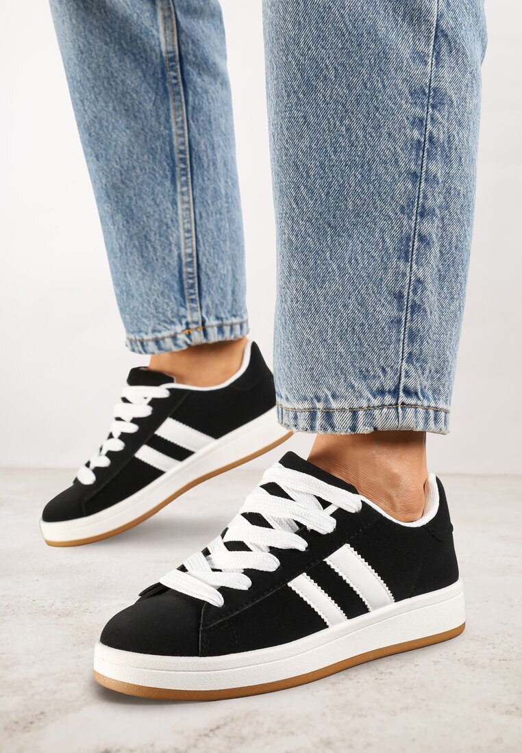 sport Adidași Negri Decorați Cu motiv de dungi Flortewi