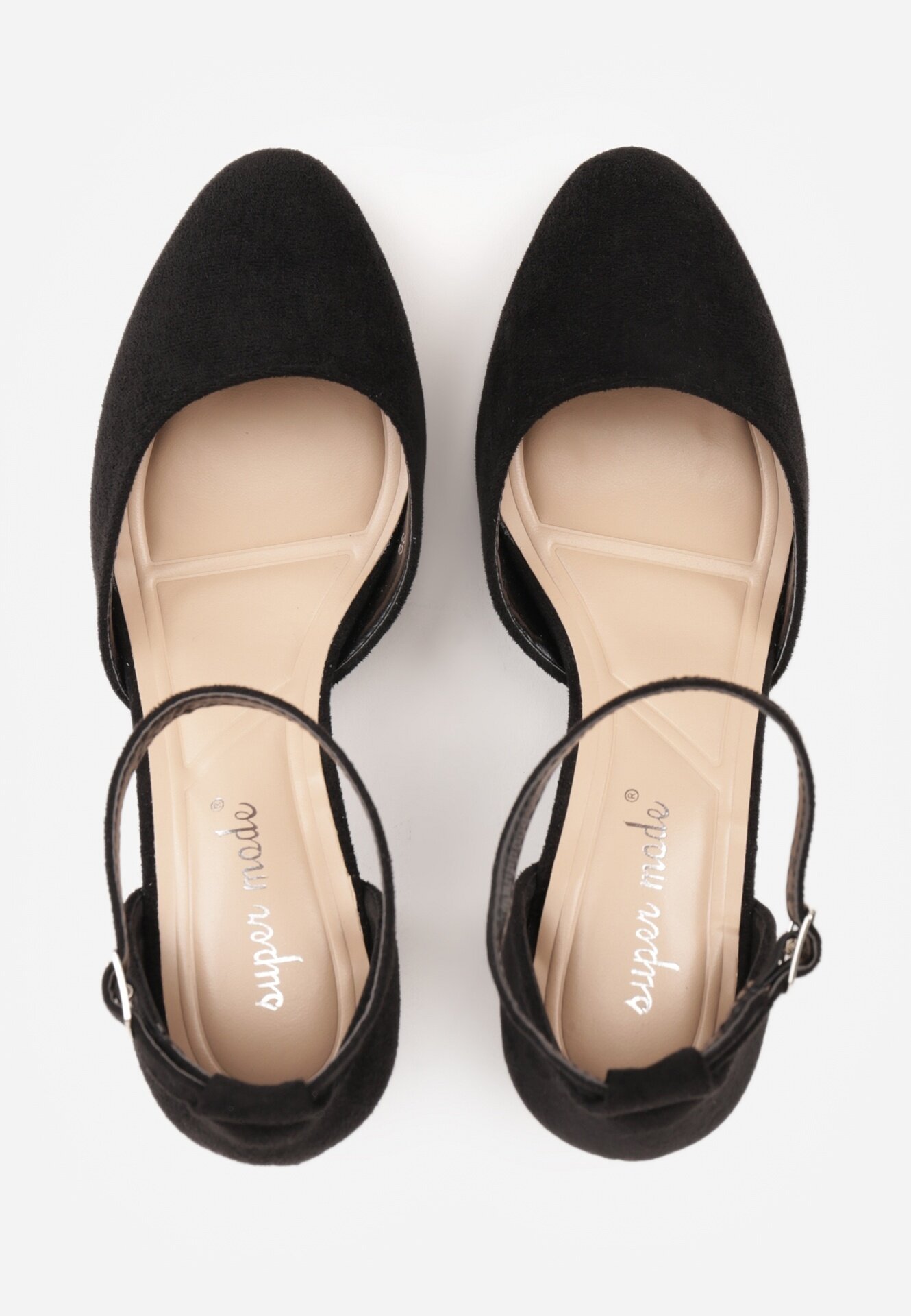 super mode Pantofi stiletto Negre cu toc cu baretă în jurul gleznei Erelina