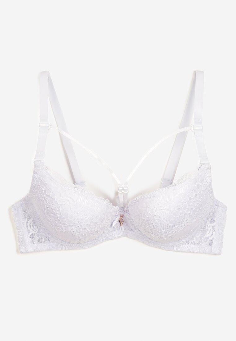  Sutien Alb Full Cup cu Dantelă Tinallore