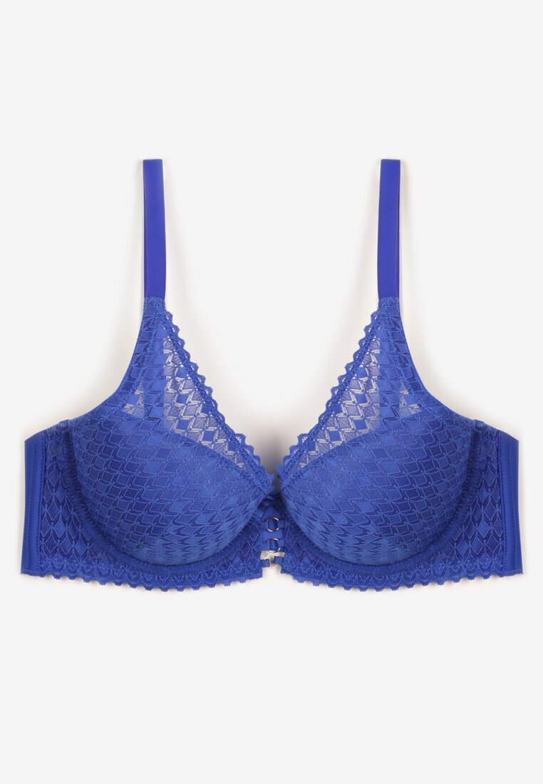  Sutien Albastru din Dantelă cu Efect Push-Up Garnena