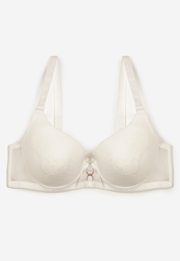  Sutien Bej deschis Decorat cu dantelă Full Cup Pasecia