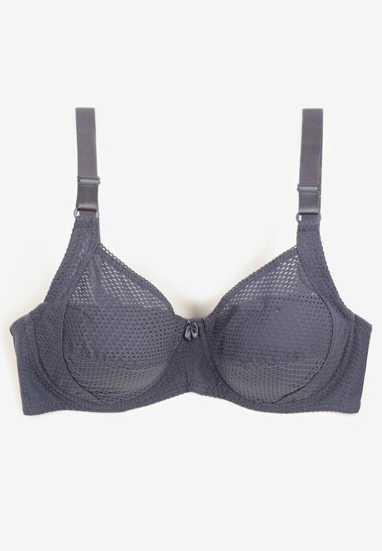  Sutien Bleumarin Decorat cu Perforații cu Croială Full Cup Erreviana