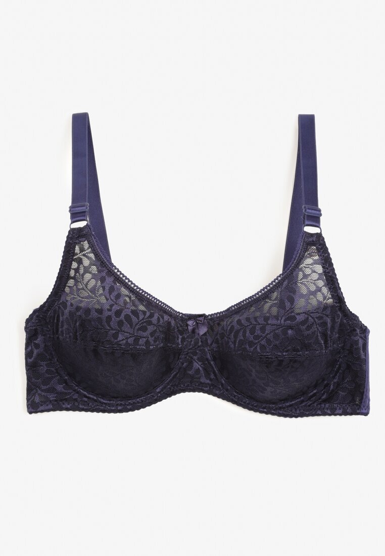  Sutien Bleumarin Tip Full Cup cu Dantelă Vikiisire