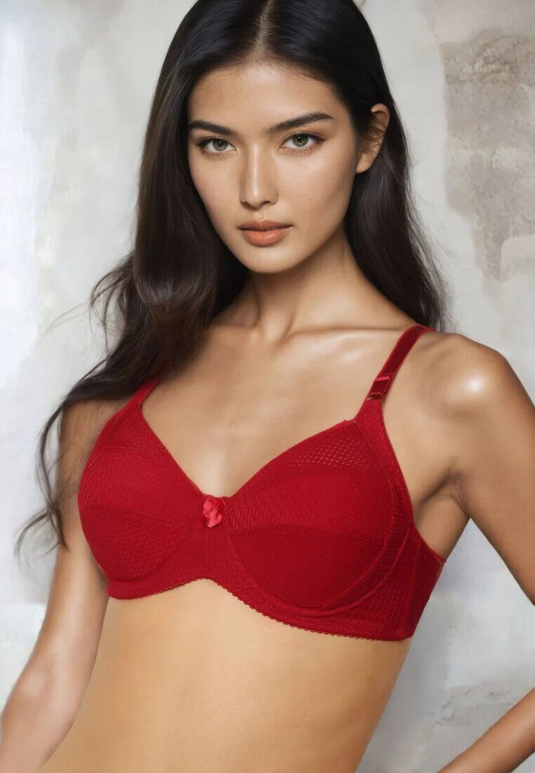  Sutien Bordo cu Model Ajurat cu Bretele Reglabile și Capse Dimirria