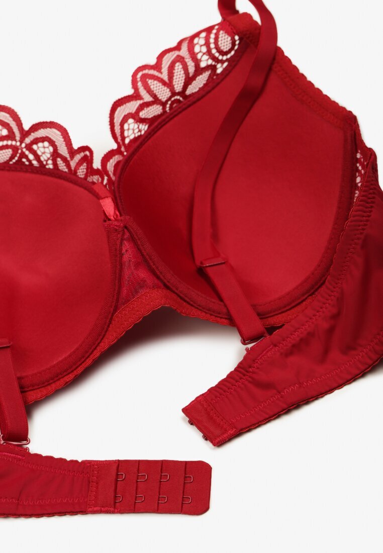  Sutien Bordo Din Dantelă Push-up Nelior