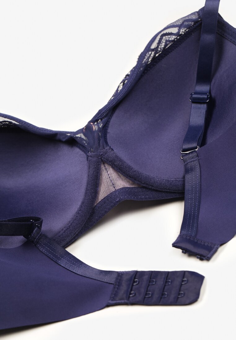  Sutien din dantelă Bleumarin-roz Push-up Evantia
