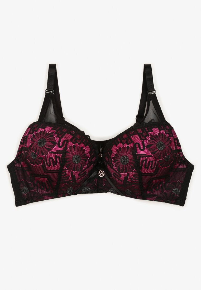  Sutien Fucsia Full Cup Decorat cu Dantelă Raviera