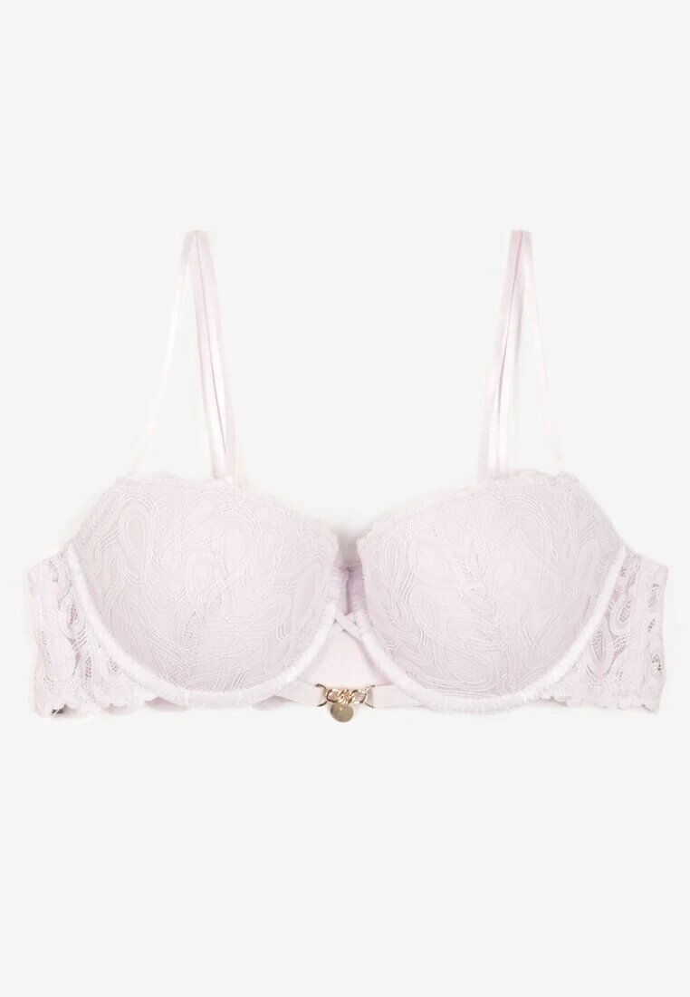  Sutien Mov deschis Tip Push-up cu Dantelă și Bretele Duble Ajustabile Emavina