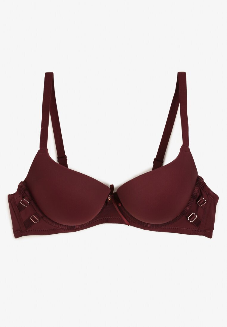  Sutien Mov închis Cupă B Push-up pe Bretele Reglabile Decorat cu Aplicație Alerisia