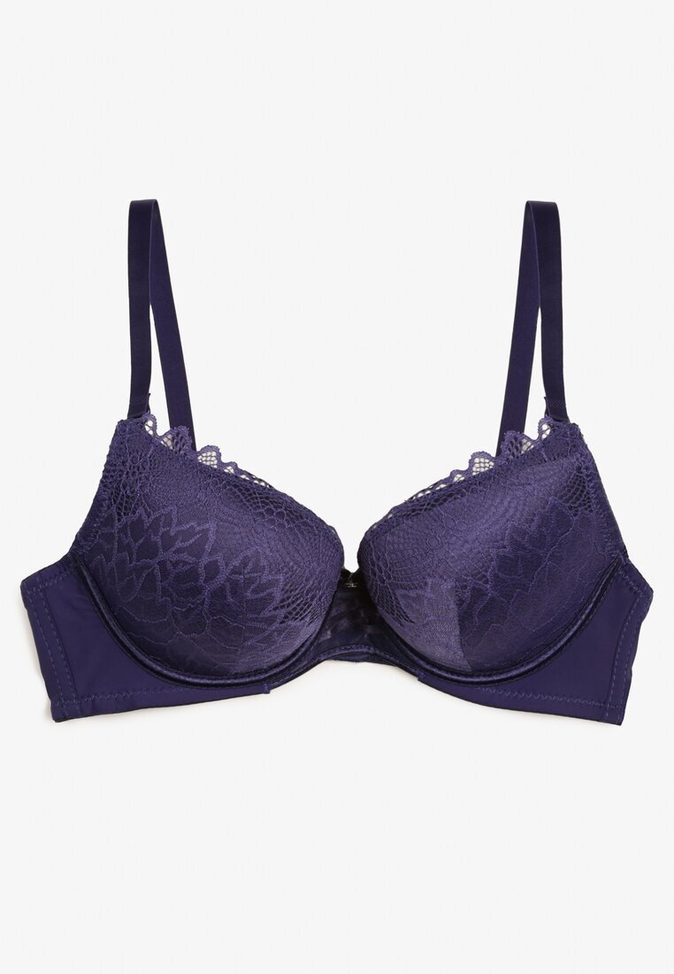  Sutien Mov Push-up cu Dantelă Decorativă și Pandantiv Gialine