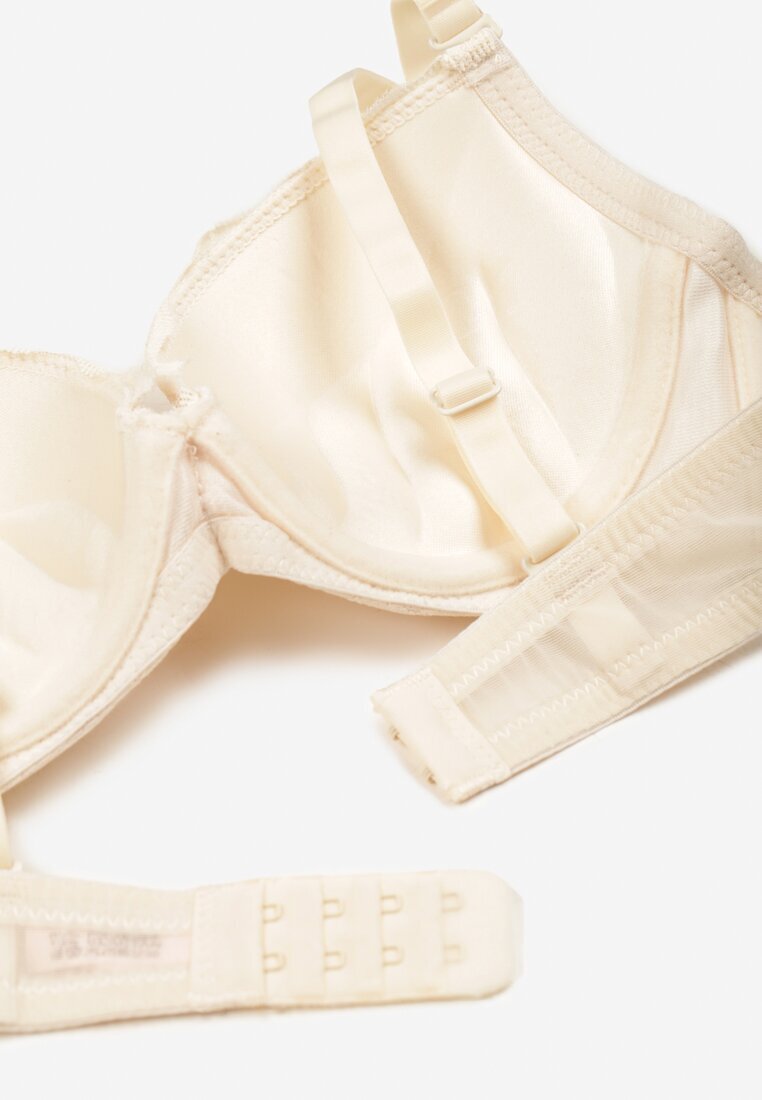  Sutien Push Up Bej cu Dantelă și Decorațiune Metalică Norirae