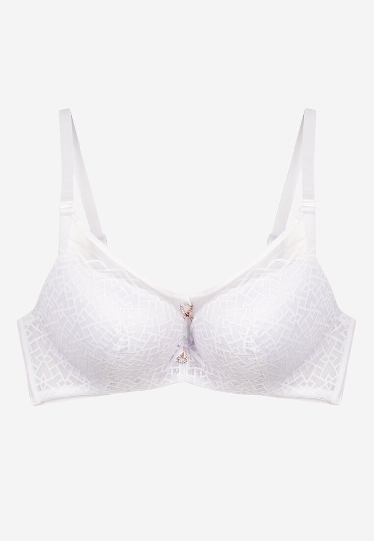  Sutien Push-Up Dantelat Alb Evantia