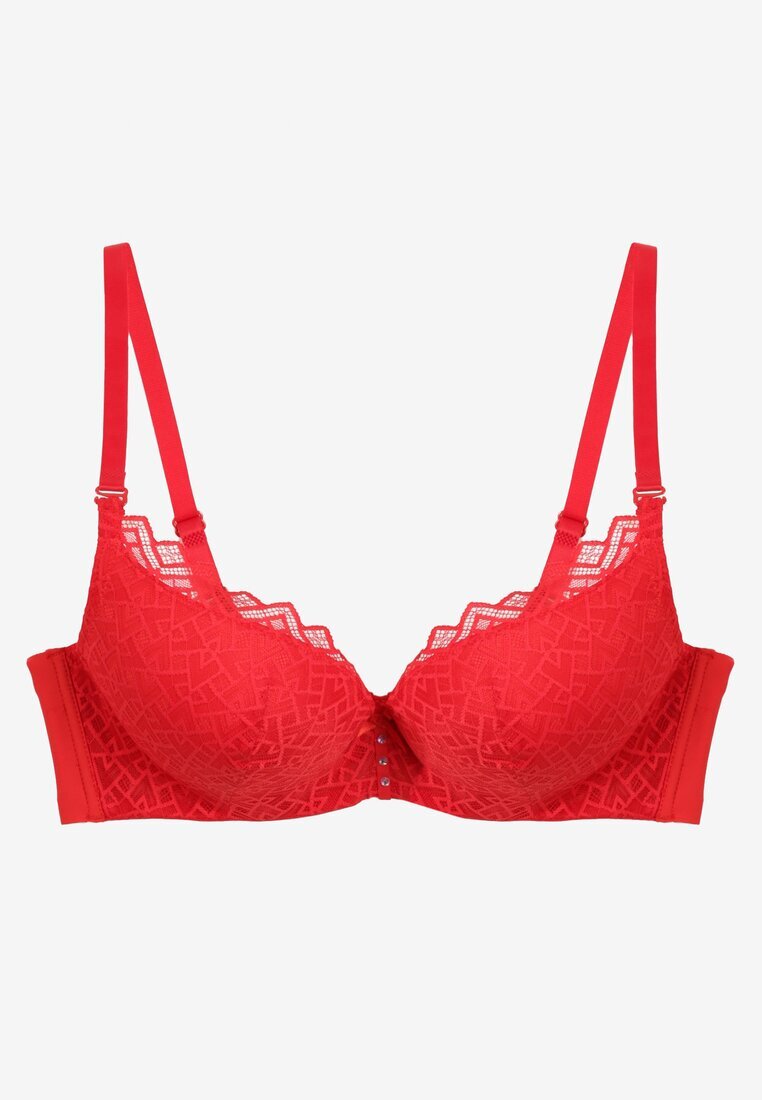  Sutien Roșu Din Dantelă cu Efect Push-Up Dimettra