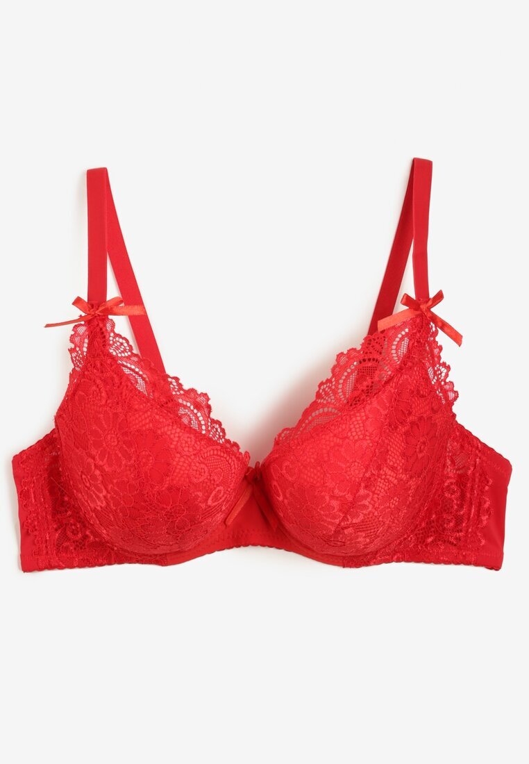  Sutien Roșu Întărit Din Dantelă Tip Full Cup Dimarlaa