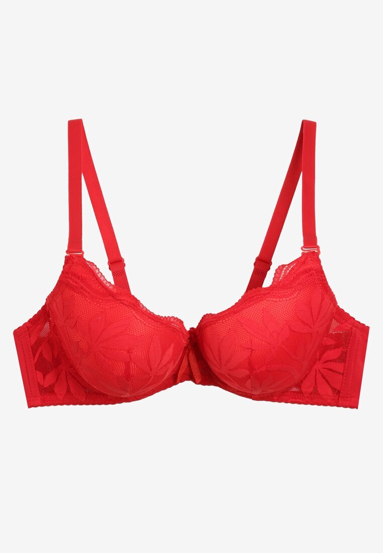  Sutien Roșu Tip Full Cup cu Dantelă Ellanis