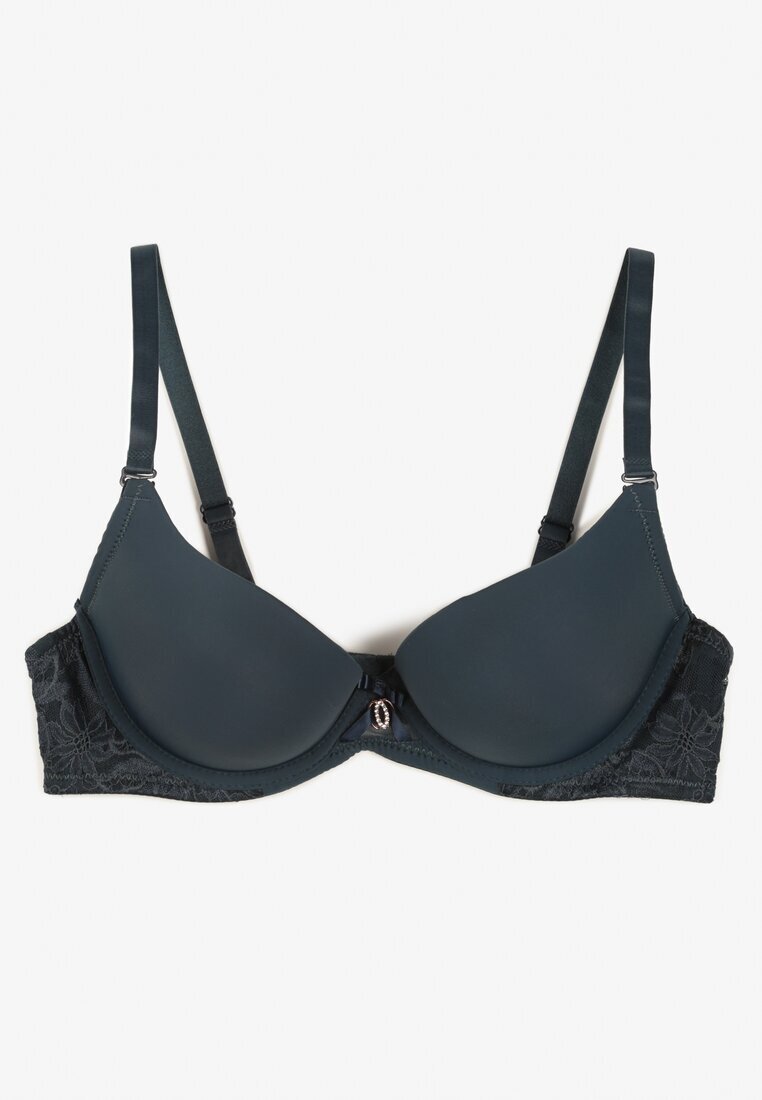  Sutien Verde închis Push-Up cu finisaj neted Sanelis