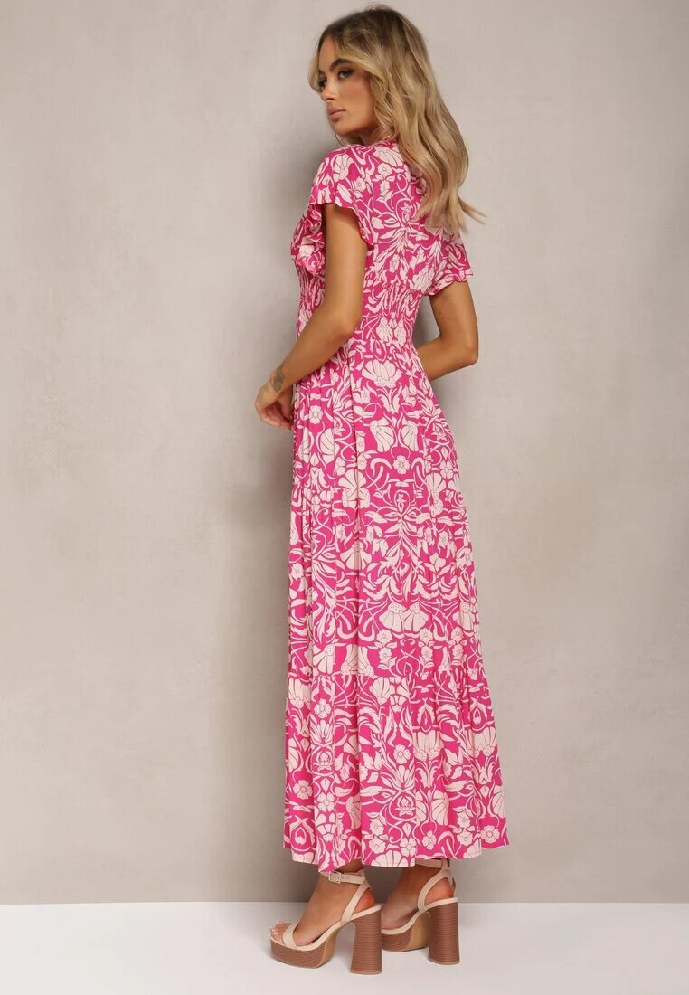 sweet&girl Rochie Maxi Rozalie Cloș cu Decolteu Petrecut cu Imprimeu Floral Leivori