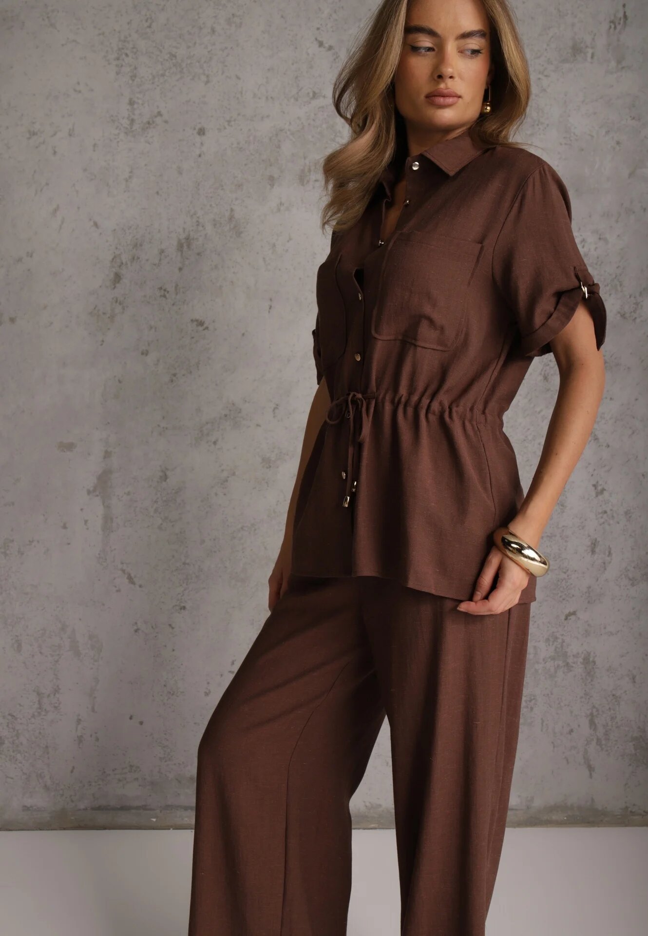 sweet girl Set de vară bogat în vâscoză pantaloni largi și bluză Utility Carolda Maro