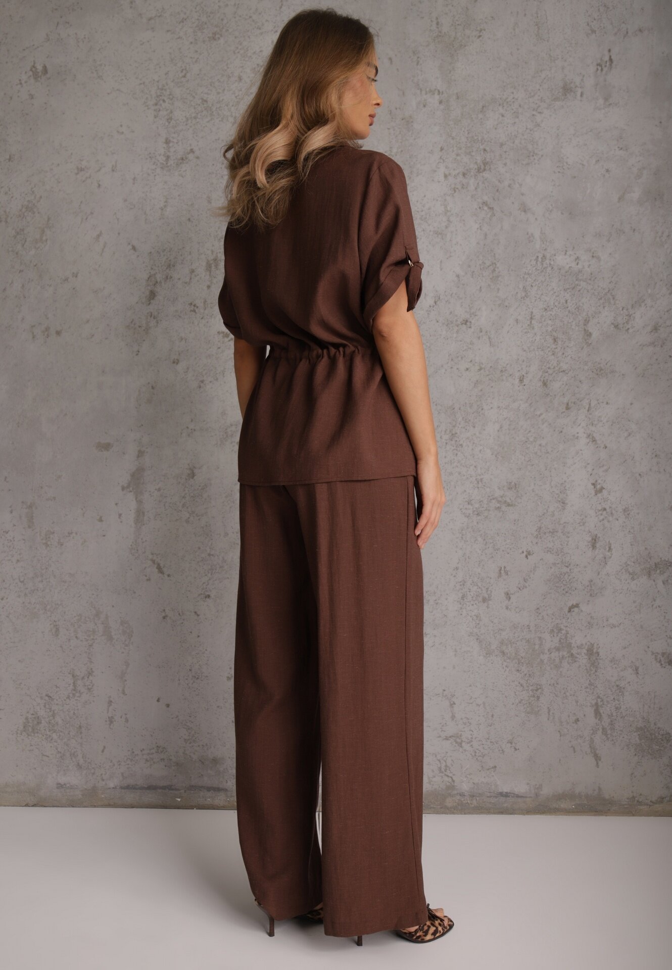 sweet girl Set de vară bogat în vâscoză pantaloni largi și bluză Utility Carolda Maro
