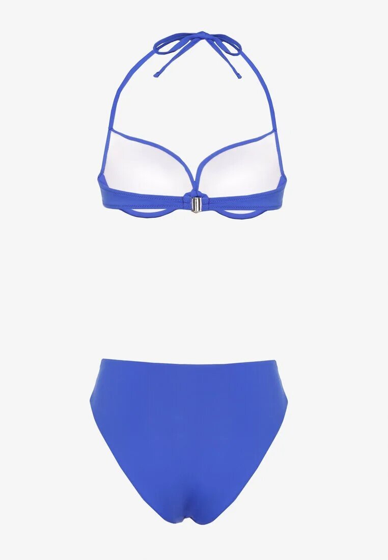 swest Bikini Albastre Chiloți și Sutien Decorate cu Legătură Saniorie