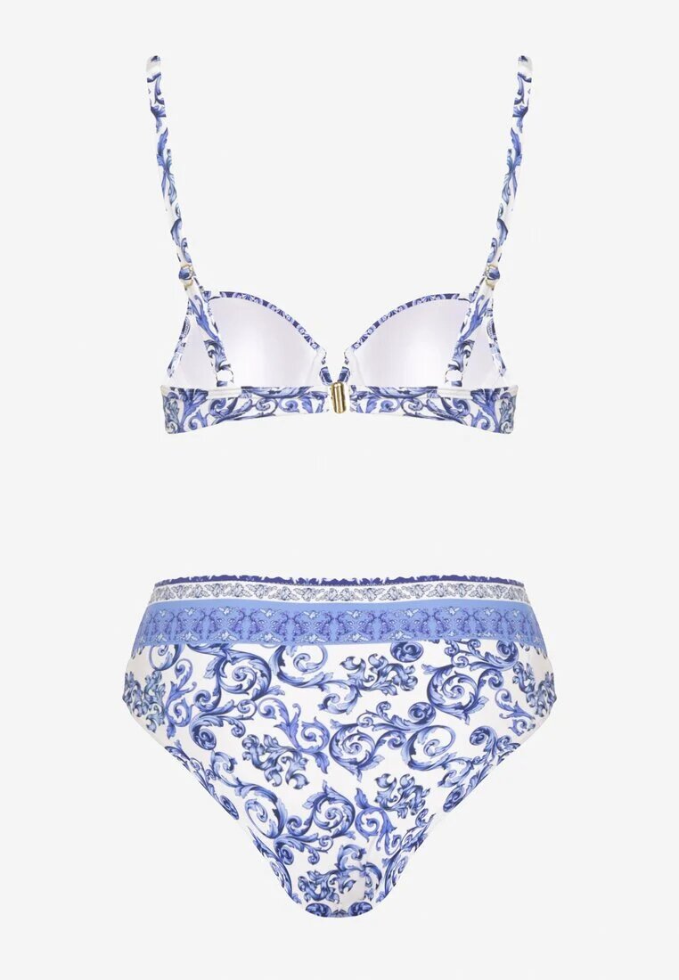 swest Bikini Albastru Cu imprimeu ornamental Sutien și Chiloți Mirulea