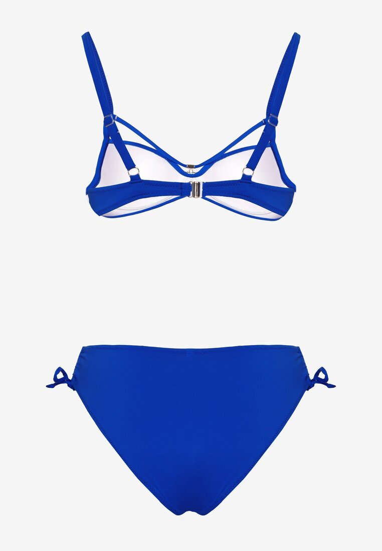swest Bikini Chiloți Figă Albastre cu Reglare și Sutien cu Ornament Natrissa