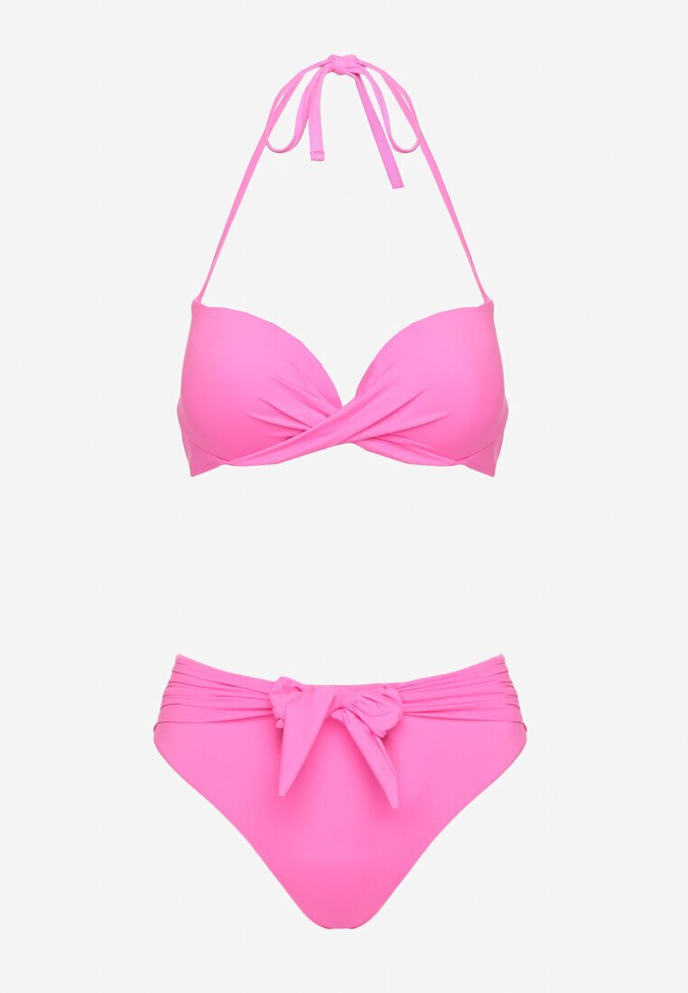 swest Bikini Fuchsia Chilot și Sutien decorate cu legături Saniorie