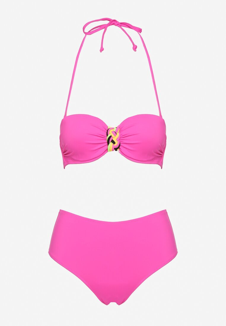 swest Bikini fucsia Chiloți și Sutien cu Inserție Decorativă Natamara