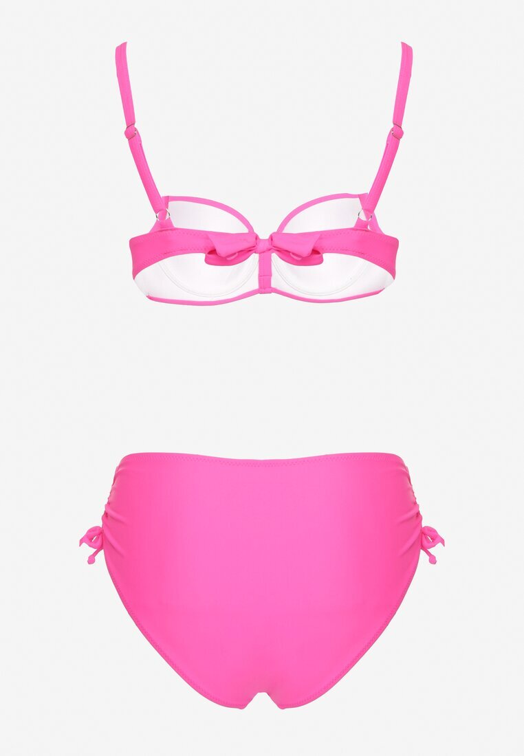 swest Bikini Fucsia slip și sutien cu aplicații metalice Kinasara