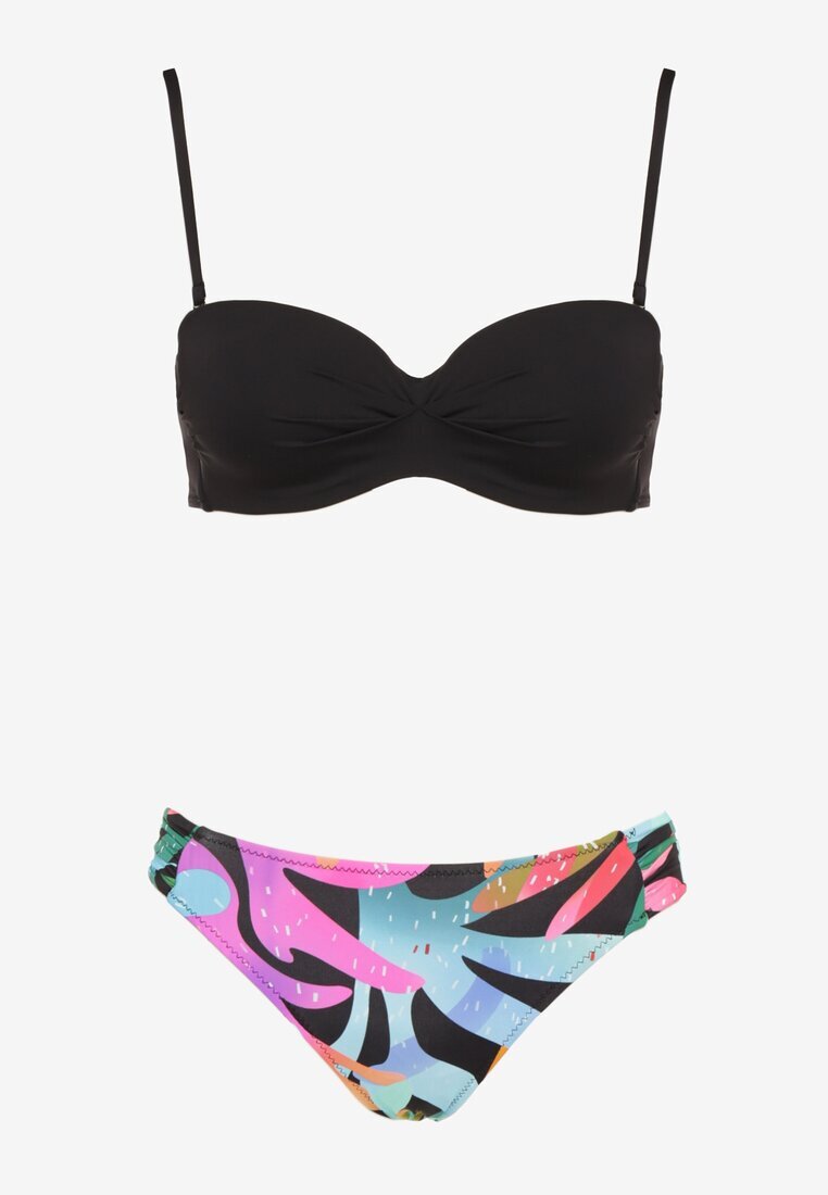 swest Bikini Negru Sutien și Chiloți încrețiți tip slip Salenthia