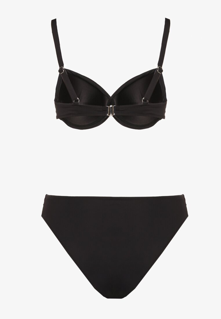 swest Bikini Negru Sutien și Figi cu Aplicație Triunghiulară Natizeria